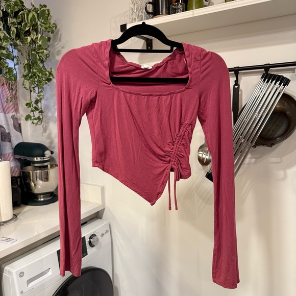 ASOS Cropped Ruched Top - Picture 2 of 2